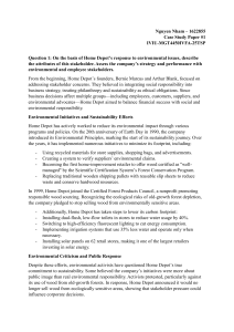 Home Depot CSR Case Study: Environmental, Employee & Philanthropy