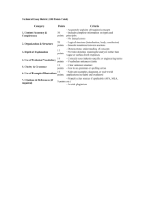 Technical Essay Rubric: Grading Criteria & Assessment
