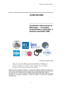 VIM-3 Espa&ntilde;ol: Vocabulario Internacional de Metrolog&iacute;a