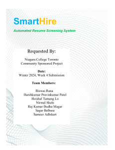 SmartHire: AI Automated Resume Screening System Project Proposal