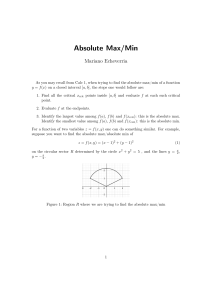 Absolute Max/Min of Functions of Two Variables: Multivariable Calculus