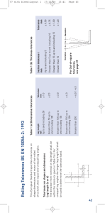BS EN 10056-2: 1993 Rolling Tolerances for Steel Angles & Channels