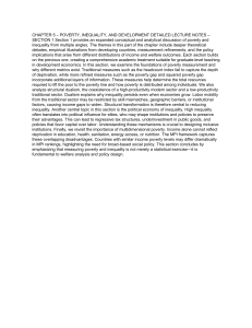 Poverty, Inequality, & Development: Graduate Lecture Notes