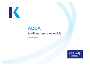 ACCA Audit & Assurance (AA) Pocket Notes | Study Guide 2024