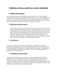 Key Concepts & Relationships: Identity, Power, Space, Virtual Worlds