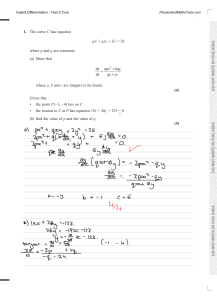 Implicit Differentiation - Year 2 Core Maths Problems & Solutions