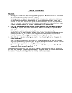 Project Risk Management: Identification, Assessment & Response
