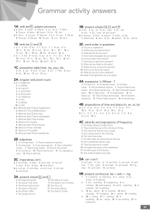 Grammar Activity Answers Workbook