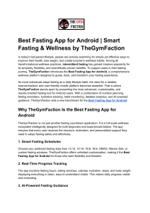 Best Fasting App for Android   Smart Fasting & Wellness by TheGymFaction