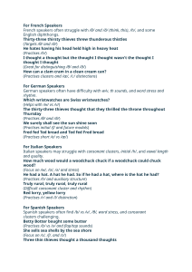 Tongue Twisters for Language Learners: Pronunciation Practice
