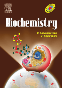 Biochemistry Textbook by Satyanarayana & Chakrapani (4th Ed)