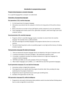 Introduction to Programming Concepts & Language Generations