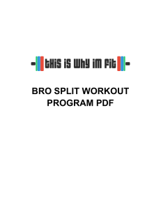 Bro Split Workout Program PDF: Full Bodybuilding Training Guide