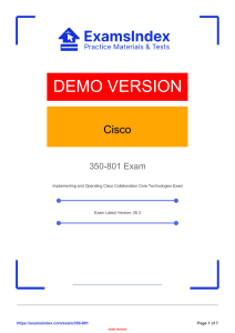 350-801 Exam Guide: Implementing and Operating Cisco Collaboration Core Technologies