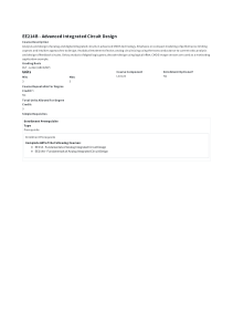 EE214B - Advanced Integrated Circuit Design Course Description