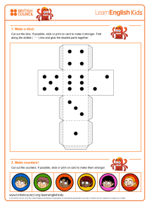 LearnEnglish Kids: Make a Dice & Counters Activity Sheet | British Council