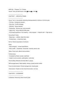 MHR 405 Lecture Notes: Groups, Leadership, Communication, Decision Making