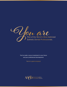 AACD Membership Benefits: Esthetic Dental Professional Development