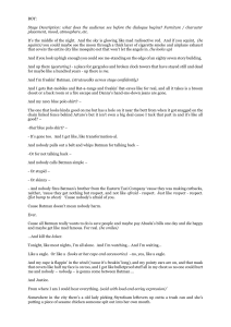 Boy's Batman Monologue: Urban Heroism & Family Drama Script