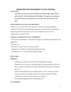 Text-Editing Assignment Guidelines