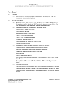 Underground ducts and receways