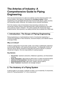 Piping Engineering Guide: Design, Materials, Codes & Safety