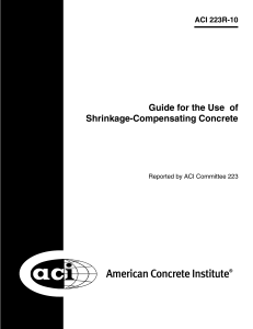 ACI 223R-10: Guide for Shrinkage-Compensating Concrete