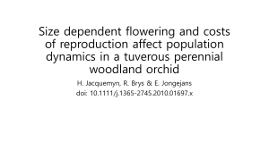 Orchid Population Dynamics: Size-Dependent Flowering & Reproduction Costs