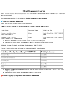 Etihad Baggage Allowance