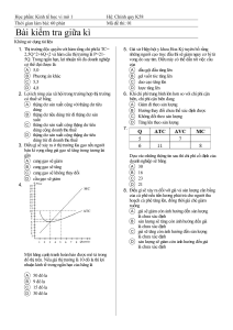 Microeconomics 1 Midterm Exam Questions