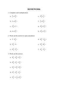 Math Homework: Fractions, Decimals & Mixed Operations Practice
