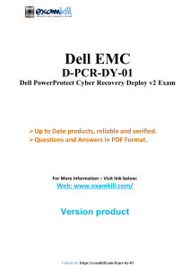 D-PCR-DY-01 Exam PDF Questions & Answers &ndash; Latest Study Material 2025