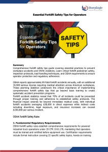 Essential Foeklift saftey Tips