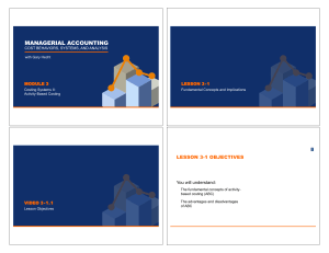 Managerial Accounting: Activity-Based Costing Fundamentals