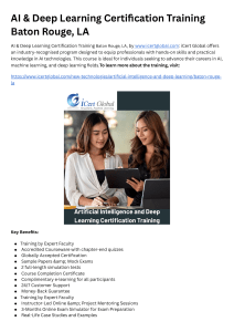 AI & DL  BosBaton Rouge, LA