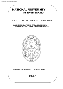 Chemistry I Lab Practice Guide 2025