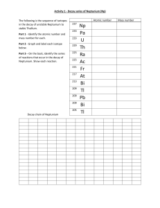 Activity 1: Neptunium Decay Series Worksheet