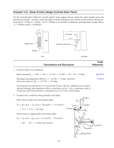 Shear-Friction Design Example for Concrete Pilaster