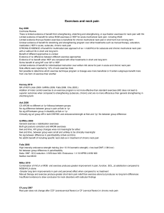 Exercises and Neck Pain: Research Review