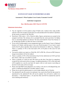 RMIT Econometrics Assignment: Cross-Country Economic Growth Analysis