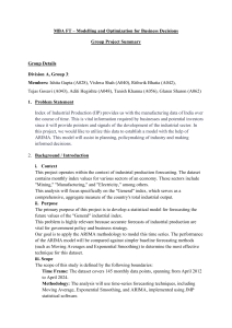 MBA Project: ARIMA Model for IIP Forecasting
