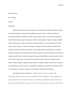 EN140 Argument Analysis Essay on Social Issues