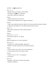 ECON 227 Study Plan: 1-Week Guide