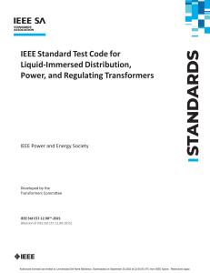 IEEE Standard Test Code for Liquid-Immersed Transformers