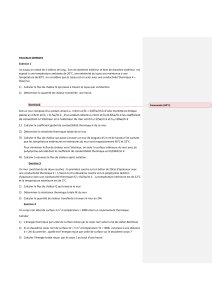 Exercices de transfert de chaleur : conduction, convection, rayonnement