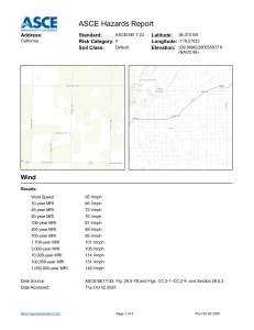 ASCE Hazards Report: Wind Speed Results for California (ASCE/SEI 7-22)