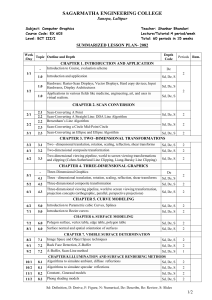 Computer Graphics Lesson Plan - SAGARMATHA ENGINEERING COLLEGE 2082