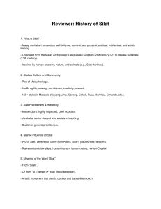 History of Silat: Malay Martial Art, Culture & Traditions Reviewer