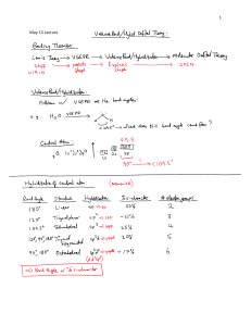 Valence Bond Hybrid Orbital Theory Lecture Notes