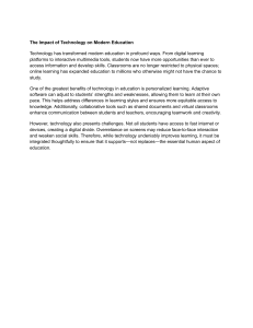 Impact of Technology on Modern Education